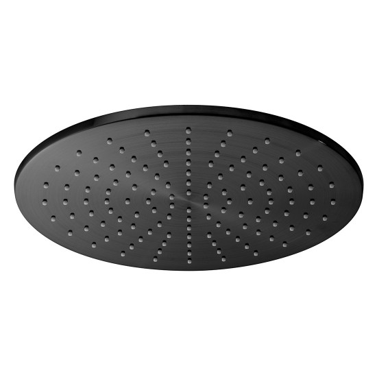 Individual by Vado Shower Head 300mm (12 inch) Round Brushed Black [IND-RO/30-BLK]