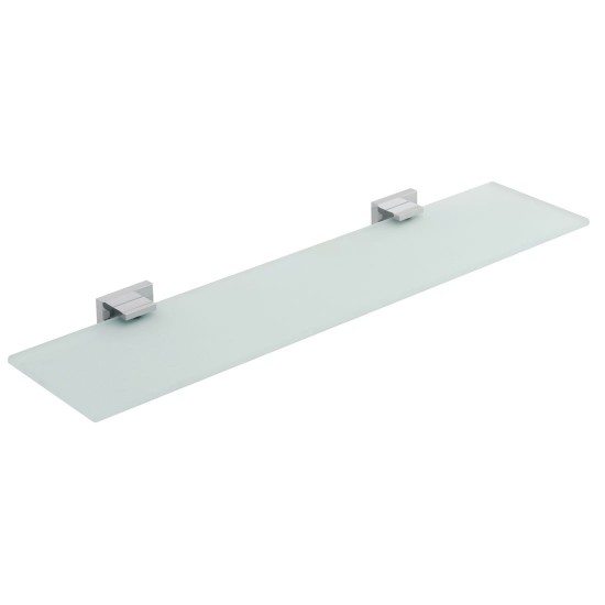 Vado Level Frosted Glass Shelf 550mm (22 inch) Chrome [LEV-185-C/P]