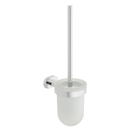 Vado Life Toilet Brush with Frosted Glass Holder Chrome [LIF-188-C/P]