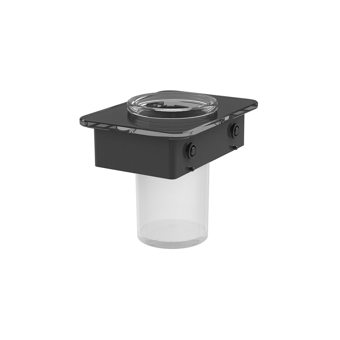 Vado Muse Frosted Glass Tumbler with Matt Black Glass Shelf [MUS-083-BLK]