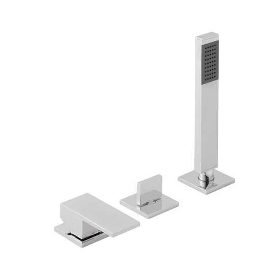 Vado Notion Deck Mounted Bath Shower Mixer Tap (3 Tapholes) Chrome (NO Spout) [NOT-232NS-CP]