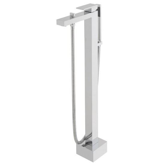 Vado Notion Floor Mounted Bath Mixer Tap with Shower Kit Chrome [NOT-233-CP]