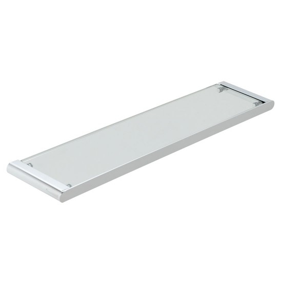 Vado Photon Clear Glass Shelf 573mm (23 inch) Chrome [PHO-185-C/P]