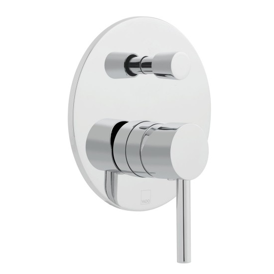 Vado Zoo Manual Shower Valve with Diverter 2 Outlets (Round) Chrome [ZOO-147A/RO-C/P]