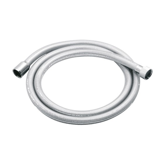 Vado ZOO-HOSE/AT-DB-SIL Zoo Smoothflex Anti-Twist Silver Shower Hose 150cm