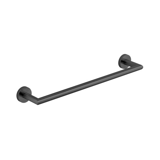 Individual by Vado Spa Towel Rail 450mm (18 inch) with Knurled Accents Brushed Black [IND-SPA184-45-BLKK]