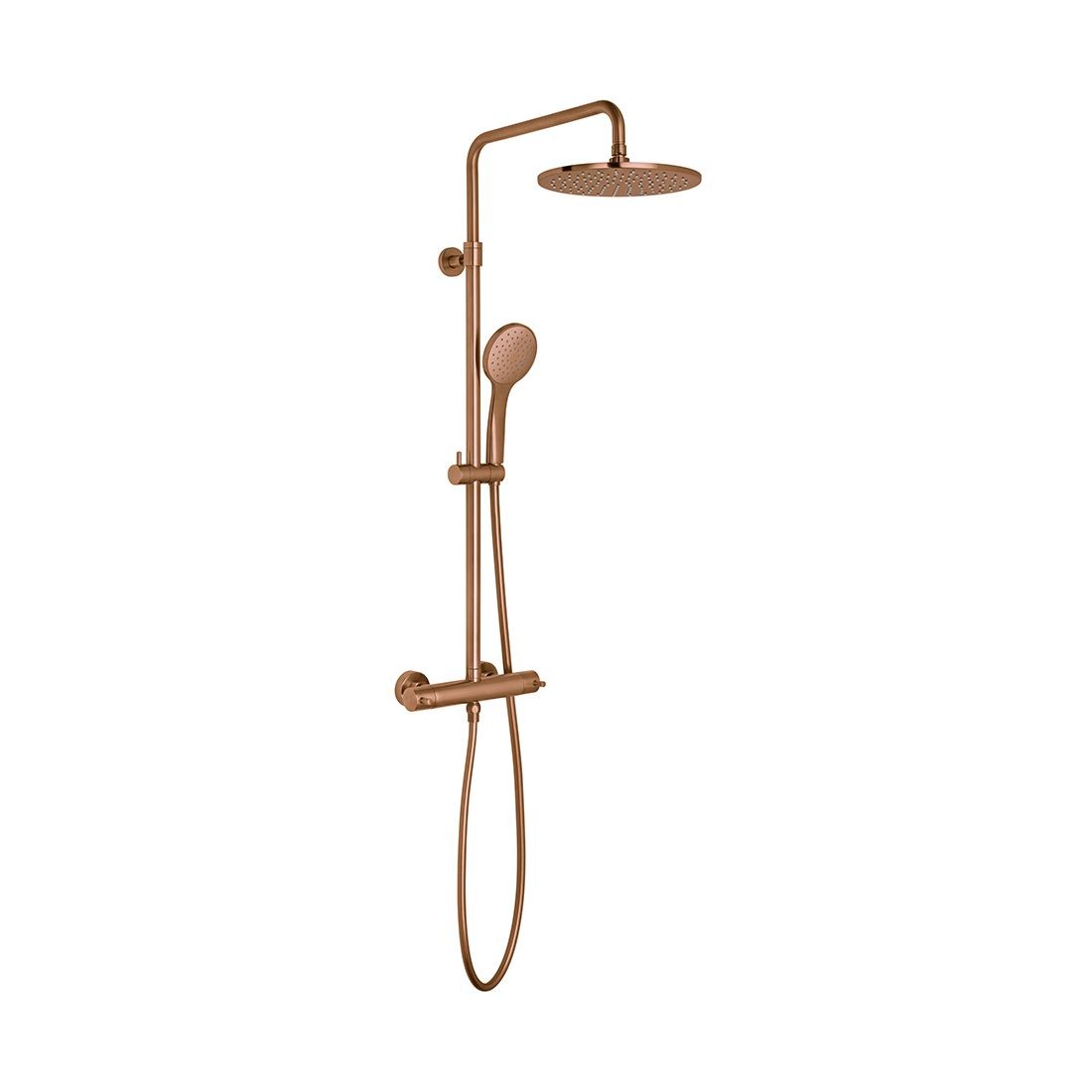 Individual by Vado Adjustable Thermo Shower Column (Round) Brushed Bronze [IND-149RRK-RO-BRZ]