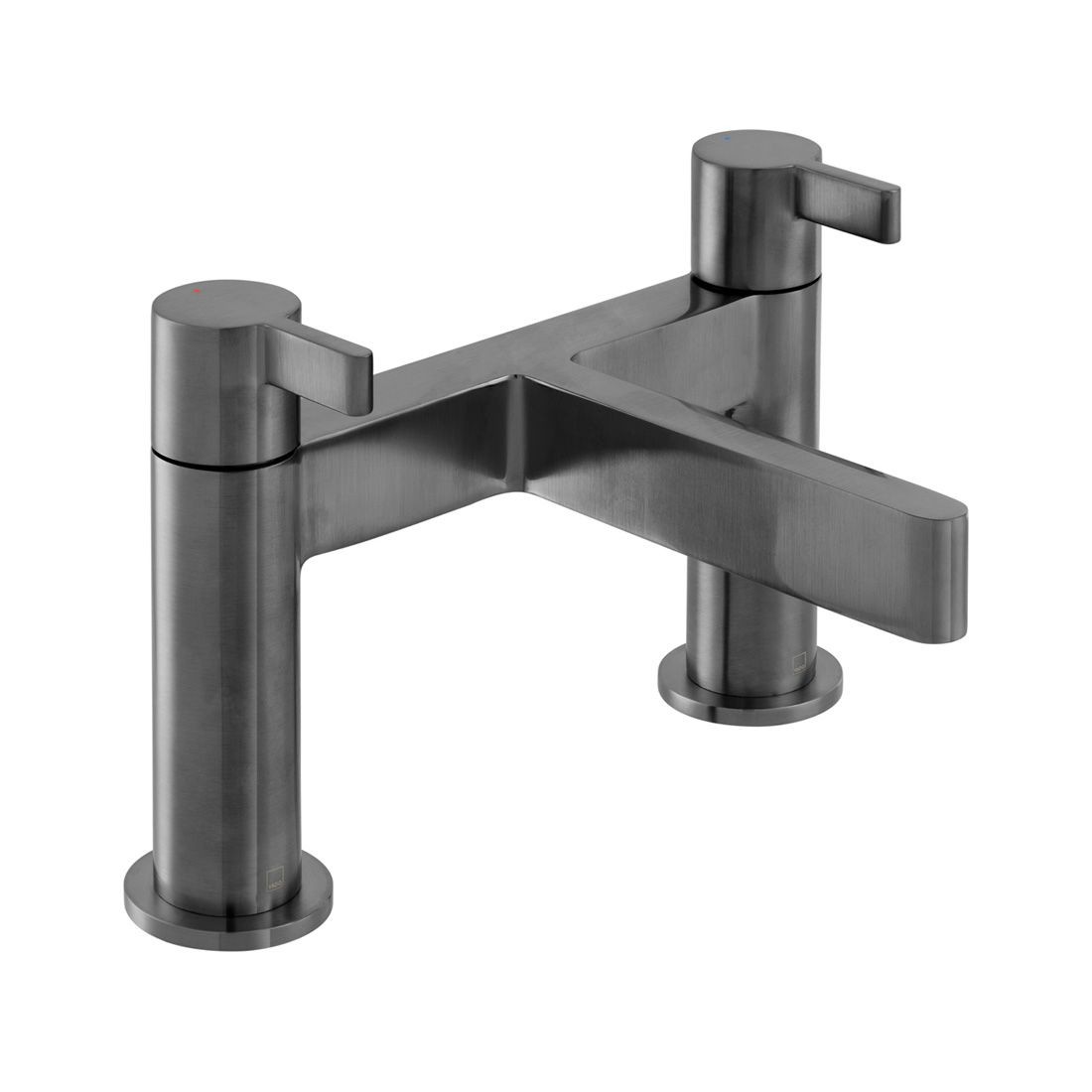 Individual by Vado Edit Deck Mounted Bridge Bath Filler Tap Brushed Black [IND-EDI137-BLK]