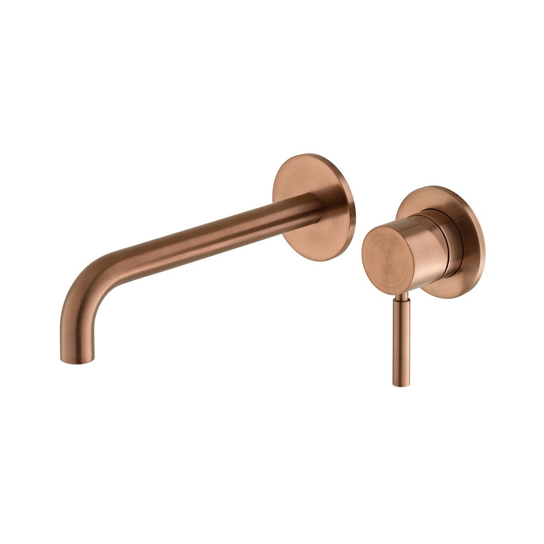 Individual by Vado Origins Slimline Wall Mounted Basin Mixer Tap with 180mm Spout (2 Tapholes) Brushed Bronze [IND-ORI209SA-BRZ]