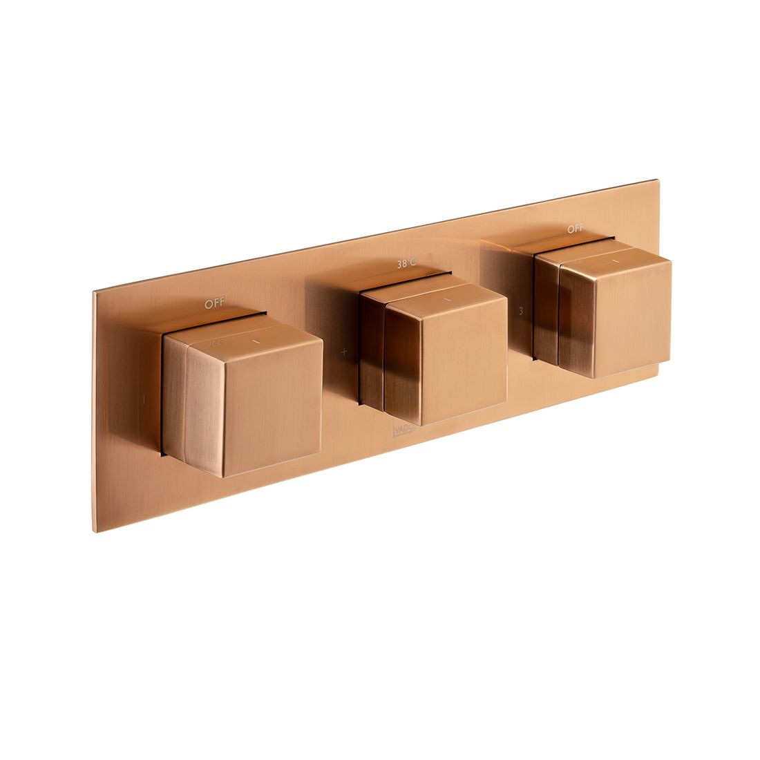 Individual by Vado Tablet Notion Thermo Shower Valve 3 Outlets & 3 Handles (Horizontal) Brushed Bronze [IND-T128/3-H-NOT-BRZ]