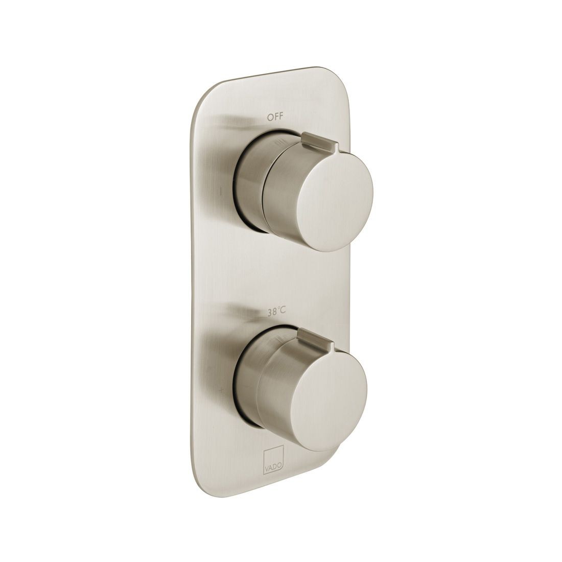 Individual by Vado Tablet Altitude Thermo Shower Valve 1 Outlet & 2 Handles (Vertical) Brushed Nickel [IND-T148-ALT-BRN]