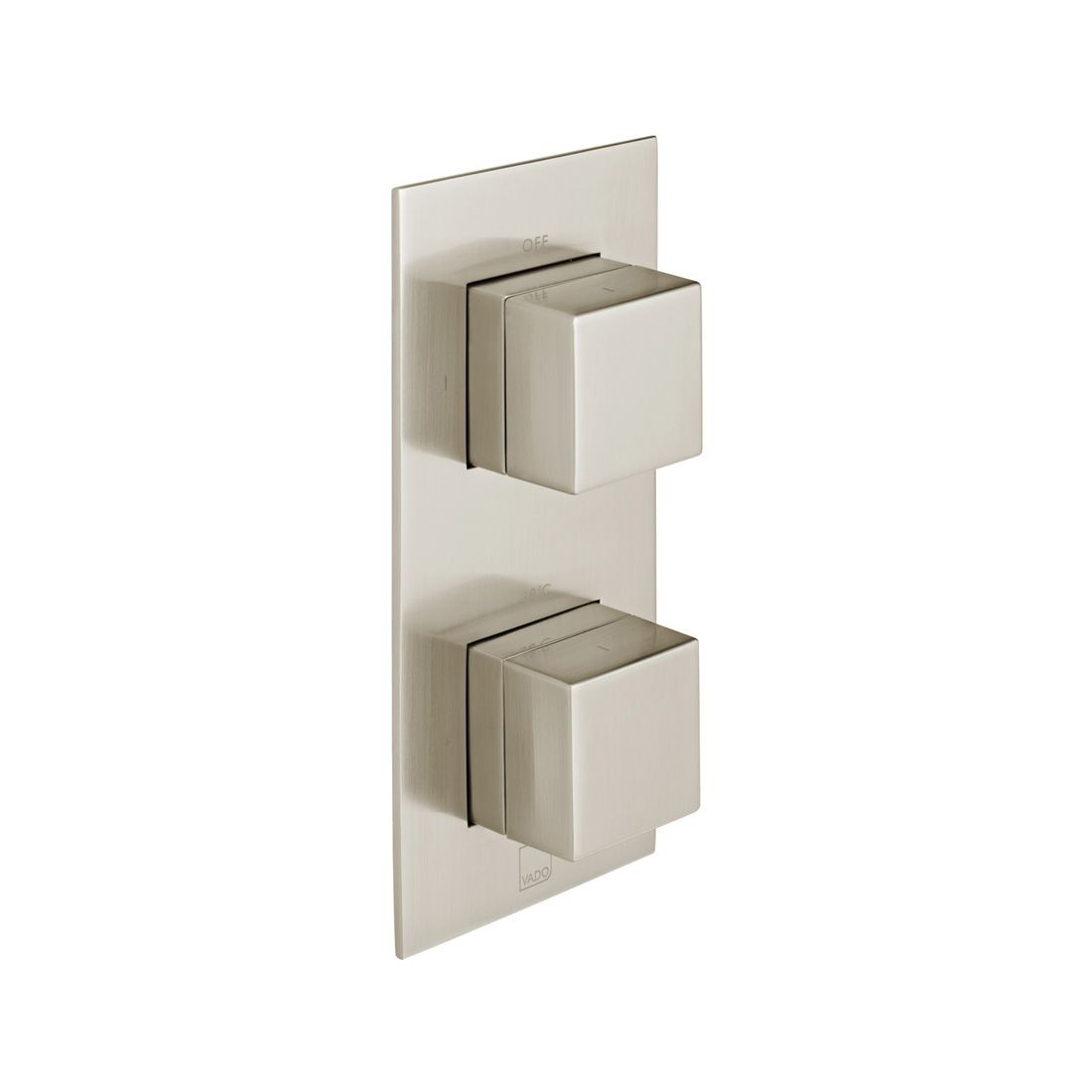 Individual by Vado Tablet Notion Thermo Shower Valve 1 Outlet & 2 Handles (Vertical) Brushed Nickel [IND-T148-NOT-BRN]
