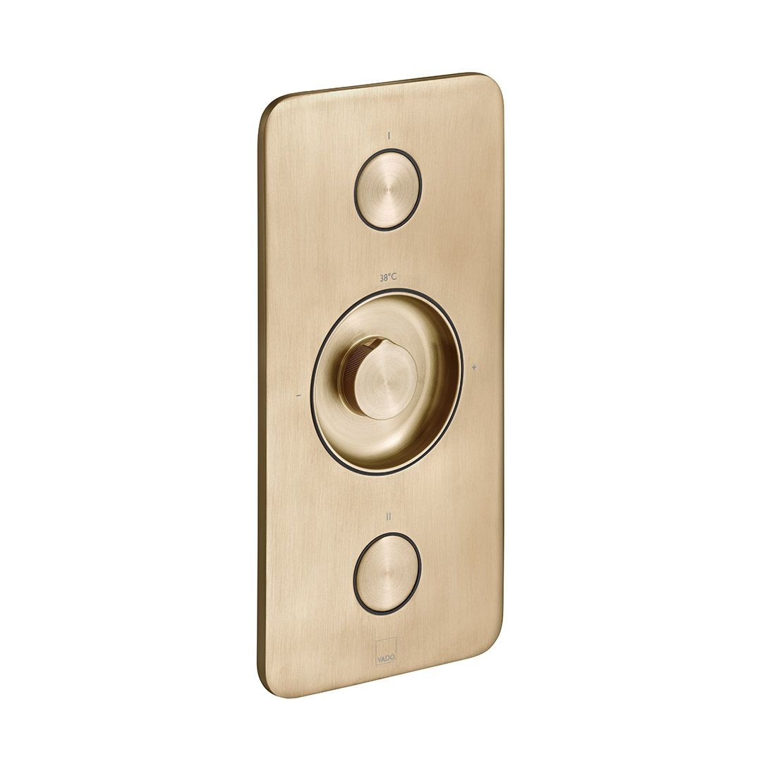 Individual by Vado Zone Thermo Shower Valve 2 Outlets & 2 Push Buttons (Vertical) Brushed Gold [IND-Z128/2-BRG]