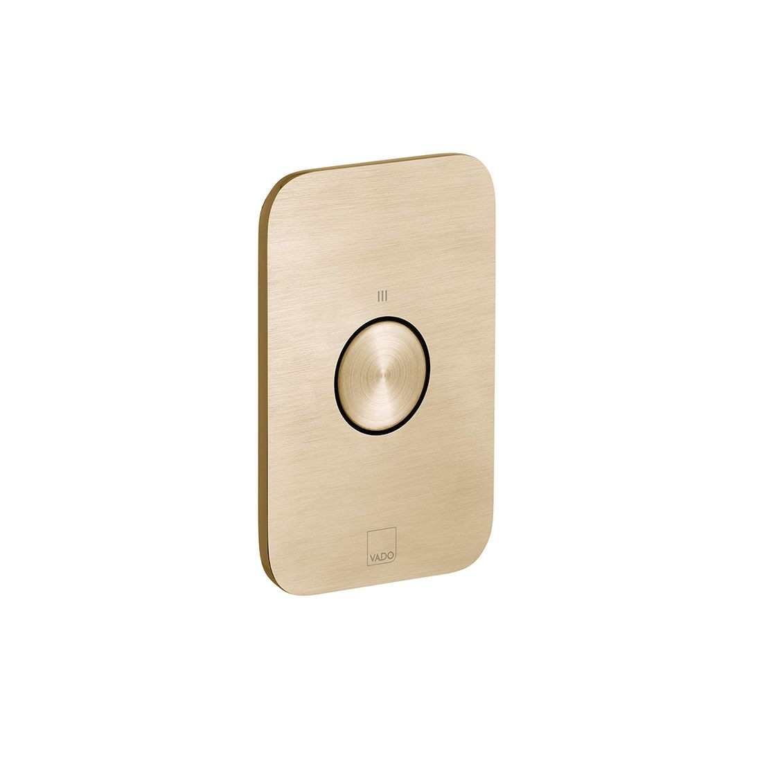 Individual by Vado Zone Concealed Stop Valve 1 Outlet & 1 Push Button  (Vertical) Brushed Gold [IND-Z143-BRG]