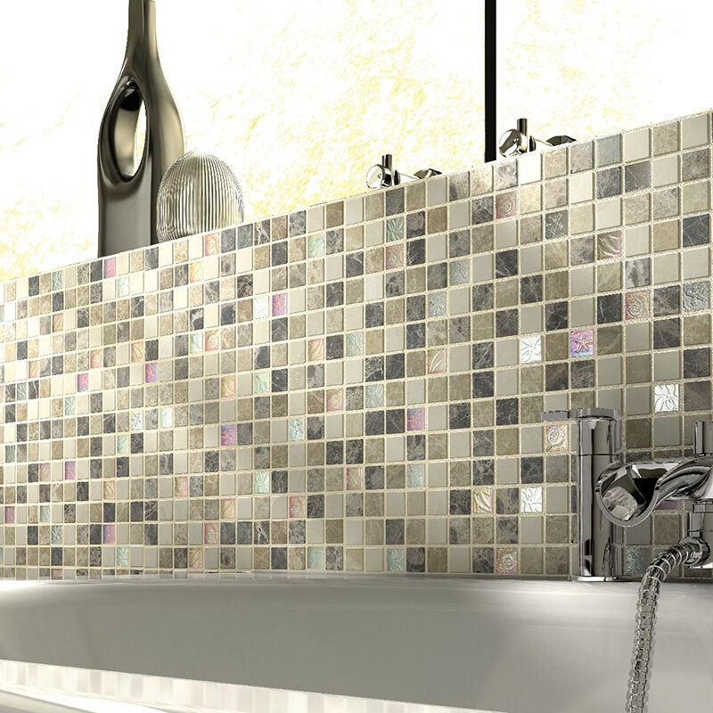 Verona Emperador Mosaic Wall Tile 300 x 300mm Cream [G30063]