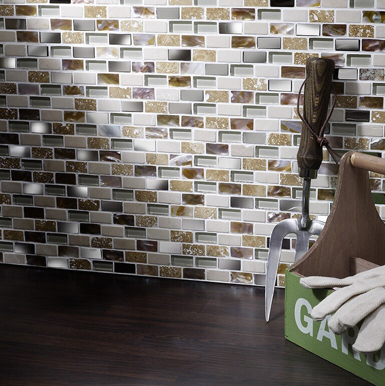 Verona Mini Brick Mosaic Wall Tile 300 x 285mm Cream [G30086]