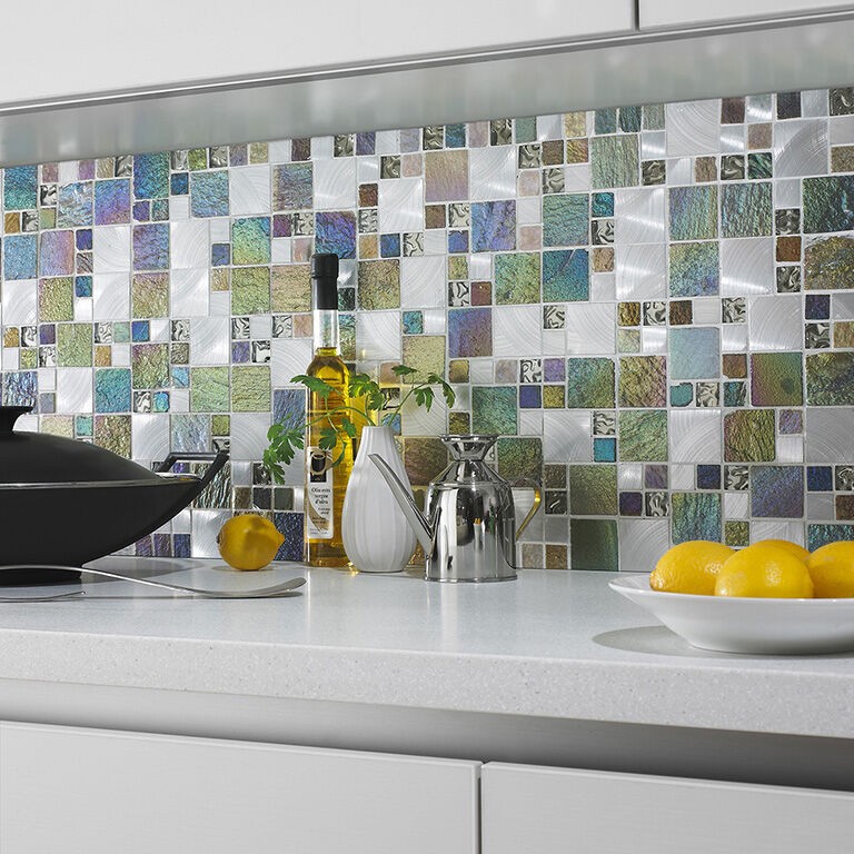 Verona Iridescent Modular Mosaic Wall Tile 300 x 300mm [G30142]