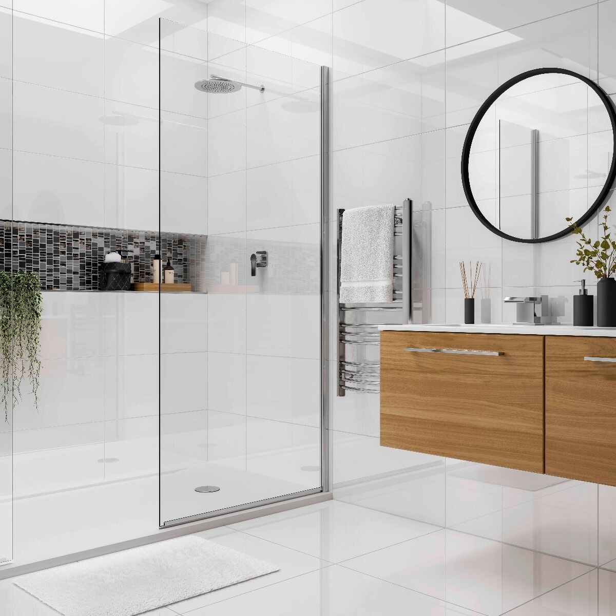 Verona Chrome Mosaic Wall Tile 300 x 300mm [G30201]