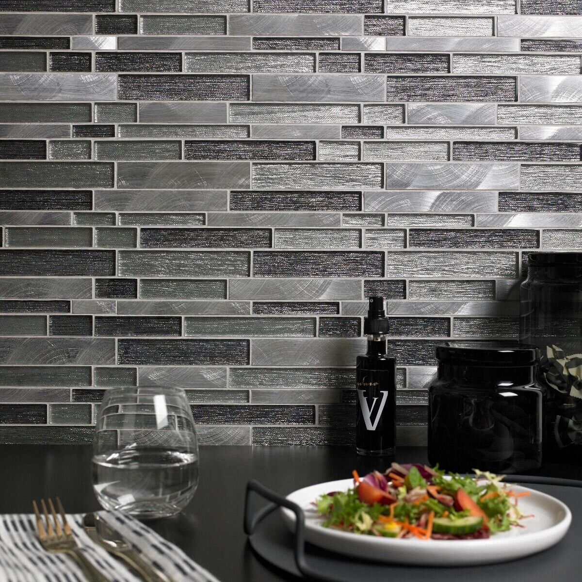 Verona Ashby Mosaic Wall Tile 300 x 300mm Grey [G30224]