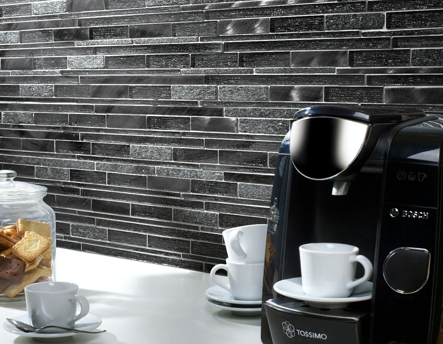 Verona Kenton Mosaic Wall Tile 310 x 300mm Grey [G30225]
