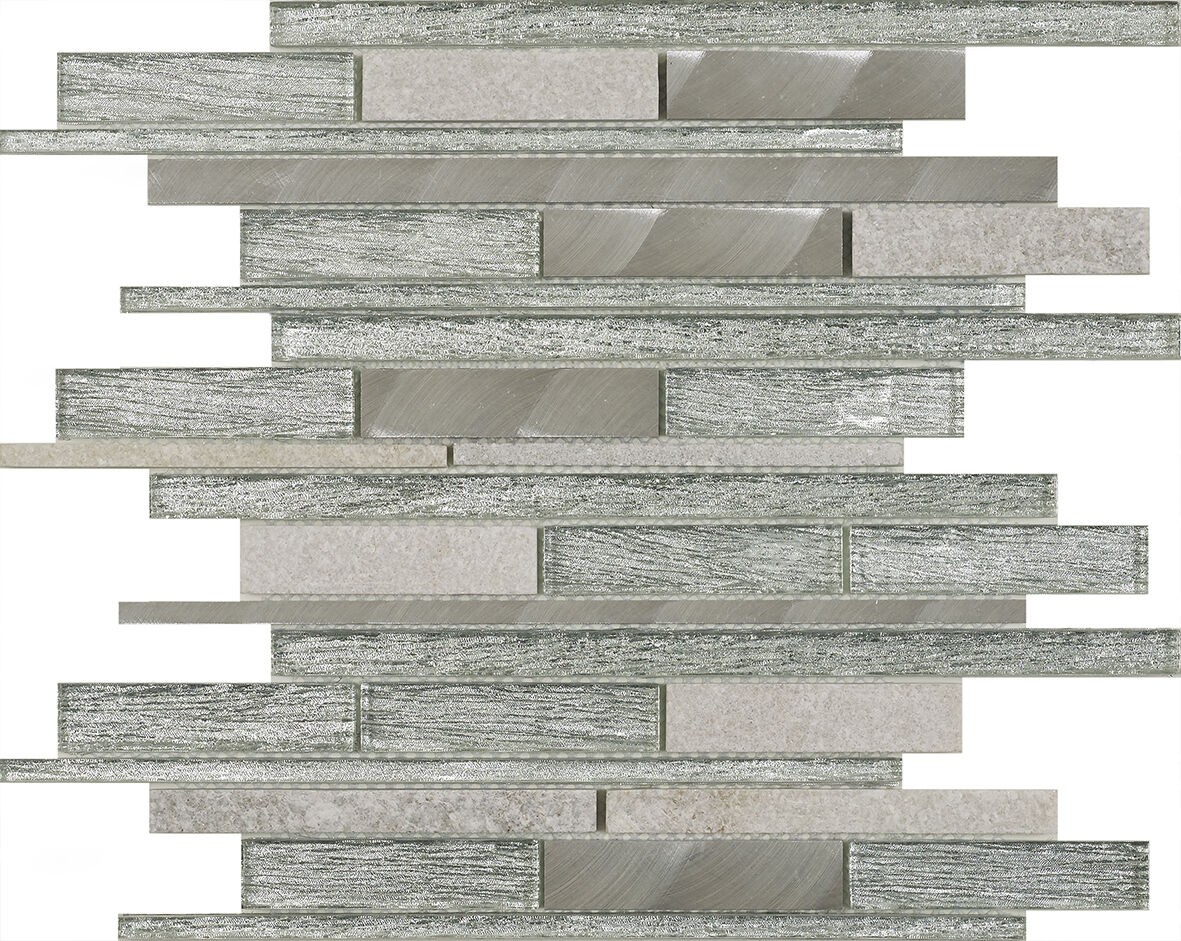 Verona Kenton Mosaic Wall Tile 310 x 300mm Silver [G30226]
