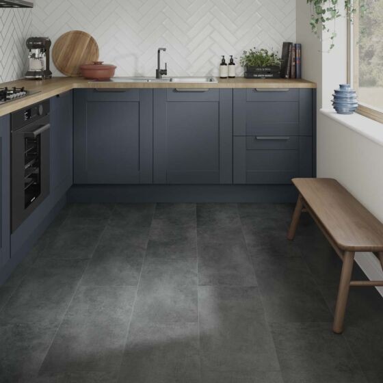 Verona Pinnacle ClickLux Laminate Flooring 610 x 305mm (10 Pack) Concrete Anthracite [L10015]