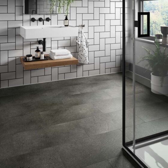 Verona Axia ClickLux Laminate Flooring 610 x 305mm (10 Pack) Concrete Anthracite [L10017]