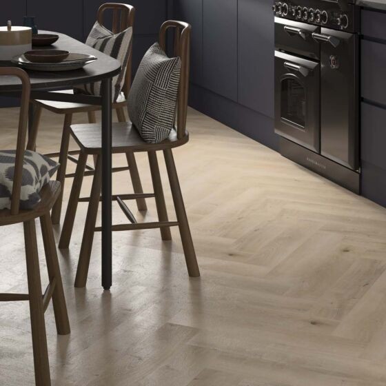 Verona ClickLux Herringbone SPC Flooring 630 x 126mm (28 Pack) Light Oak [L10052]