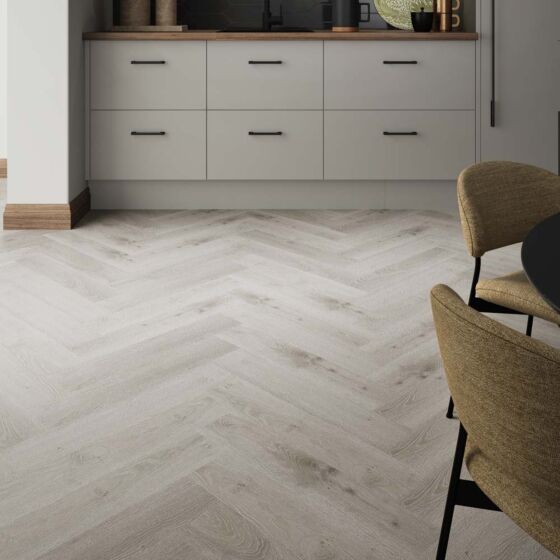 Verona ClickLux Herringbone SPC Flooring 630 x 126mm (28 Pack) Limed Oak [L10053]