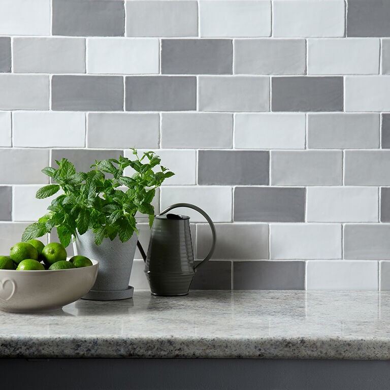 Verona Handmade Ceramic Wall Tile 150 x 75mm Dove Grey [P10366]