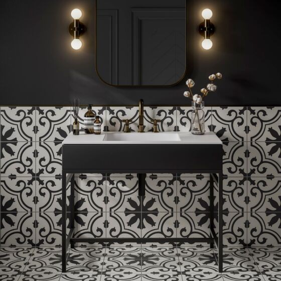 Verona Goya Ceramic Floor & Wall Tile 250 x 250mm Patterned [P10870]