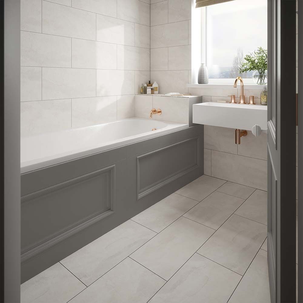 Verona Rola Porcelain Floor & Wall Tile 600 x 300mm Light Grey [P11553]