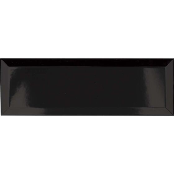 Verona Metro Ceramic Wall Tile 300 x 100mm Black Gloss [P11559]