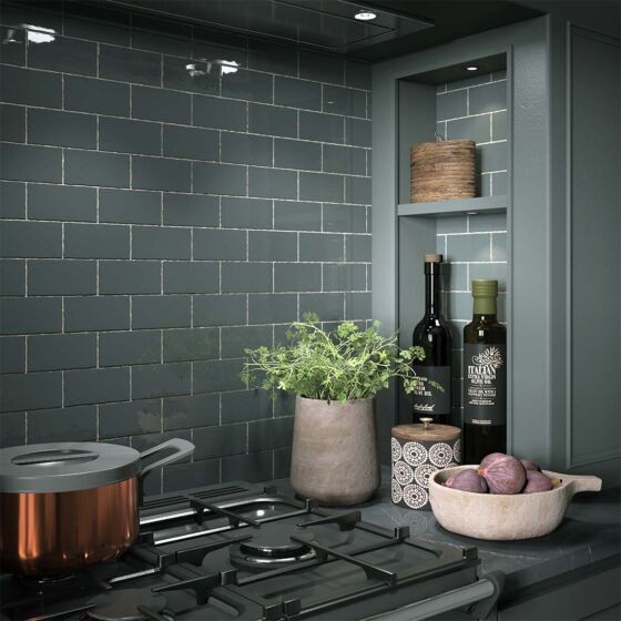 Verona Clay Ceramic Wall Tile 130 x 65mm Ocean [P12216]