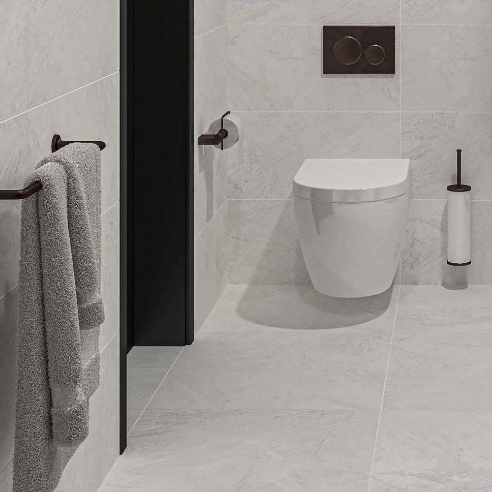 Verona Cameo Porcelain Floor & Wall Tile 600 x 600mm White Lappato [P12651]
