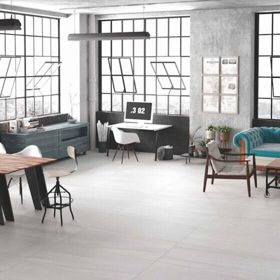 Verona Burlington Porcelain Floor & Wall Tile 1200 x 600mm White [P12716]