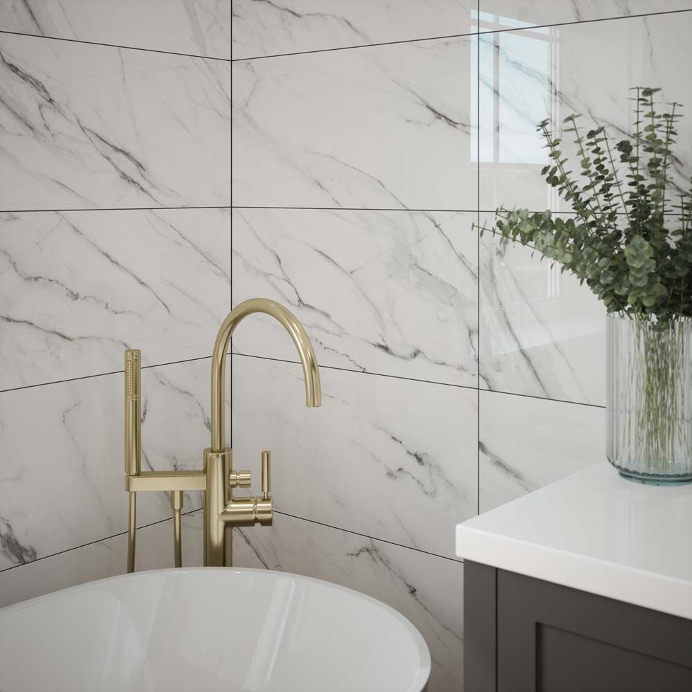 Verona Waldorf Ceramic Wall Tile 600 x 300mm Gloss Finish [P12876]