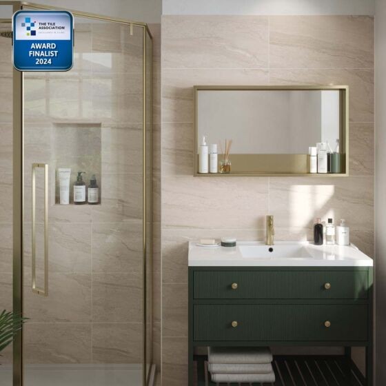 Verona Laurent Ceramic Wall Tile 600 x 300mm Beige Matt [P12881]