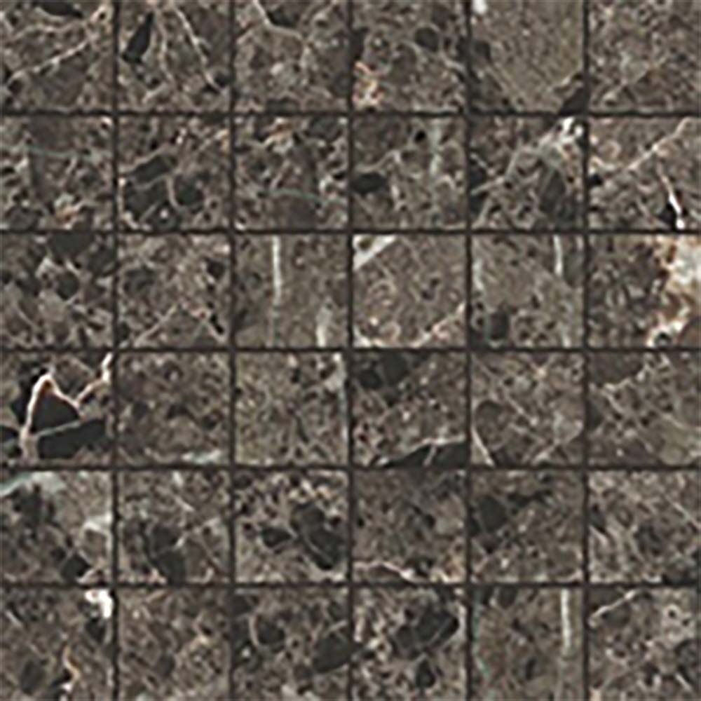 Verona Caprice Mosaic Floor & Wall Tile 300 x 300mm Black [P12989]