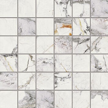 Verona Camille Mosaic Floor & Wall Tile 300 x 300mm White Based [P12992]
