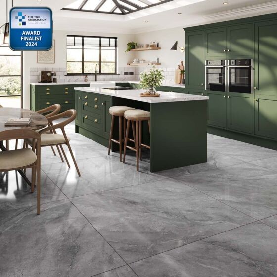 Verona Selene Porcelain Floor & Wall 1000 x 1000mm Silver [P13504]