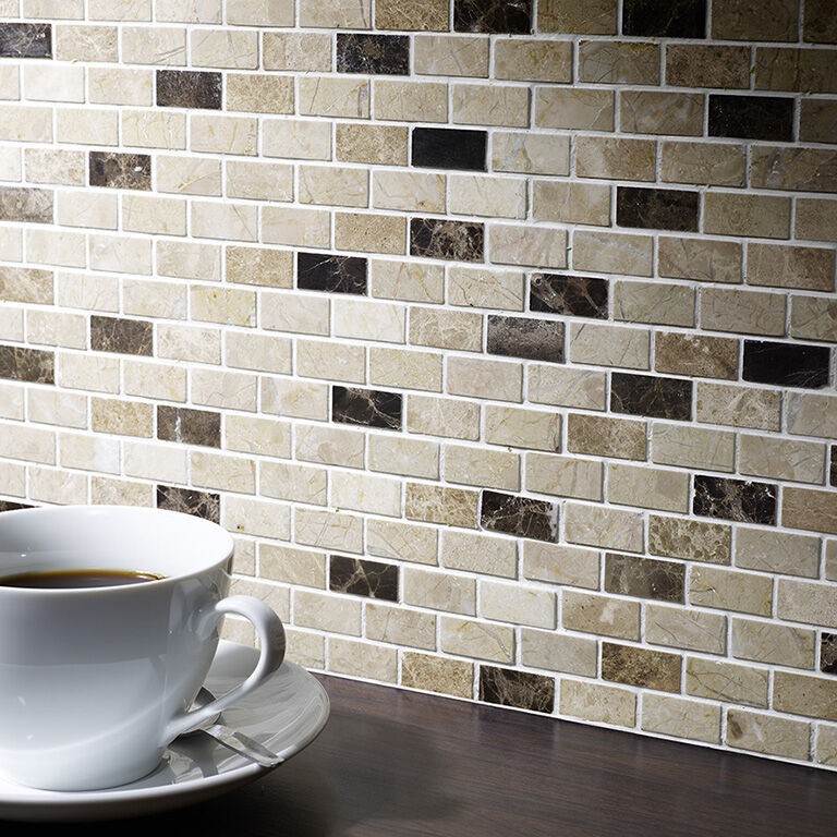 Verona Expresso Mosaic Floor & Wall Tile (Brick Style) 305 x 305mm [S20013]