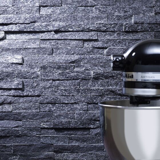 Verona Slate Wall Cladding 360 x 100mm Black Sparkle [S20034]