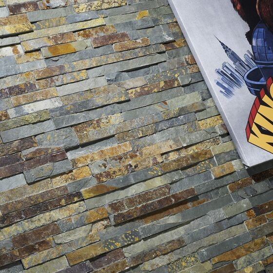 Verona Slate Wall Cladding 360 x 100mm Multi-Coloured [S20039]