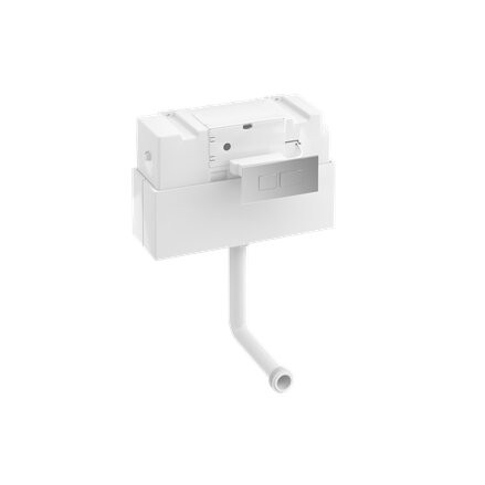 Britton W32A Concealed Cistern Tank with Rectangular Dual Flush Plate Chrome - (cistern only)