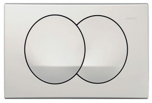 Geberit Delta20 Flush Plate - White [115100111]