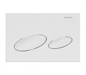 Geberit Kappa20 Dual Flush Plate - White Alpine [115228111]