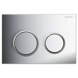 Geberit Kappa21 Dual Flush Plate - Gloss Chrome/Matt Chrome [115240KH1]