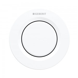 Geberit Single Flush Button Pneumatic Type 01 - For use with Sigma 8cm Concealed cisterns - Plastic - White [116041111]