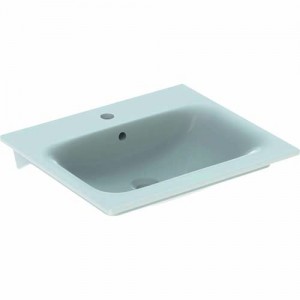 Geberit Renova 55cm Slim Rim Washbasin - Centred Tap hole - White [122255000]